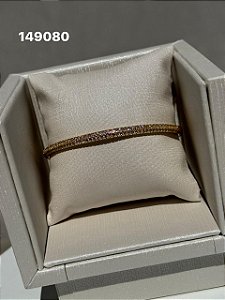 Bracelete micro zircônia dourado