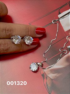 Conjunto ponto de luz cristal branco