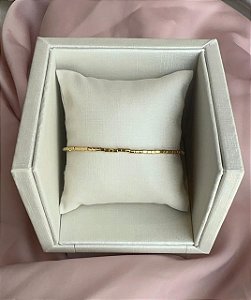 Pulseira canutilho lisa dourado