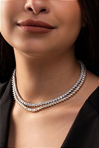 Choker riviera dourado