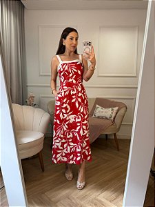 Vestido midi floral Fabiana