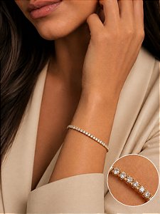 Pulseira riviera dourado