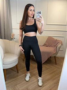 Conjunto legging e top poliamida Milena