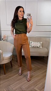 Calça alfaiataria cigarrete Topázio