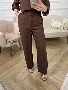 Calça alfaiataria reta Yasmin
