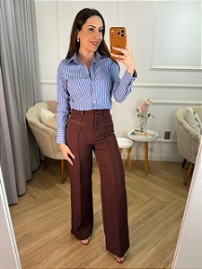 Camisa tricoline com elastano Oasis