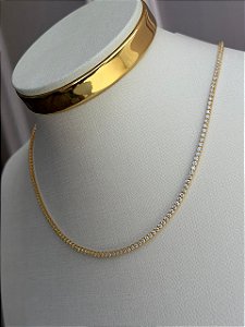 Choker riviera dourado