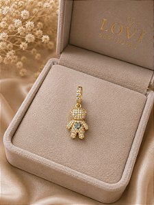 Pingente menino cravejado aqua marinho
