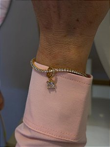 Pingente quadrado DOU cristal