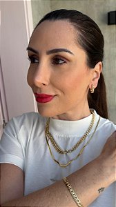 Brinco gancho trançado