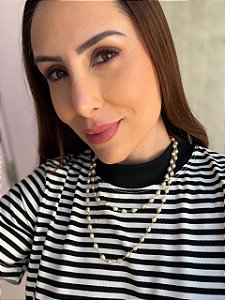 Chocker pérola orgânica 35cm