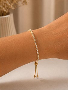 Pulseira gravatinha zircônia