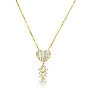 Colar cordão baiano menina dourado