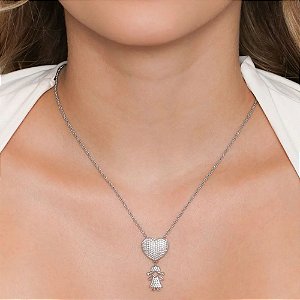 Colar cordão baiano menina branco