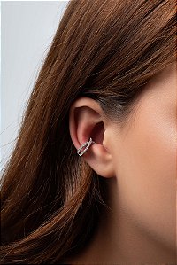 Piercing duplo zir branco