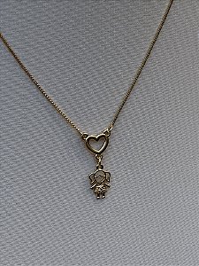 Colar coração menina dou