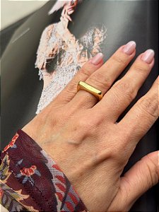 Anel liso TP dourado
