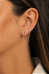 Brinco earline arg gota zir dou