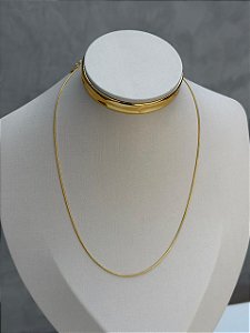 Colar malha roliça dourado