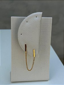Brinco corrente liso dourado