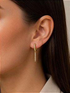 Argola com pendentes dourado