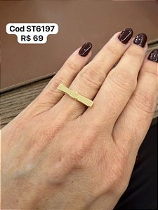 Anel laço dourado
