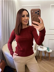Blusa tricô modal Dominique