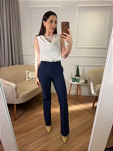 Blusa cavada cetim Vivian