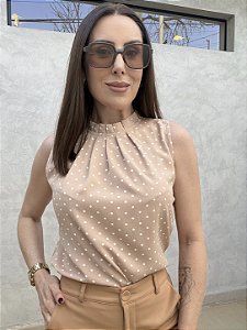 Blusa cavada poá Stela