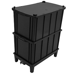 Kit Composteira Caixa 61L C/ Torneira e Pé - KITCX4D