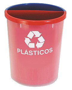 Lixeira Mix Plástica com 2 divisões - 6 Unidades - MIX2