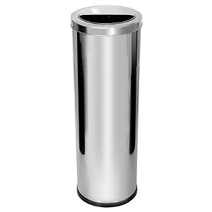 Lixeira Em Aço Inox com Tampa Aro Meia Luz 50L - OR7