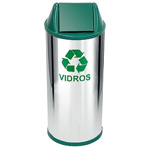 Lixeira em Aço Inox com Tampa Vai-Vem 22L - C45