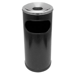 Cinzeiro Lixeira Plástico Com Aro em Alumínio 22l - C6