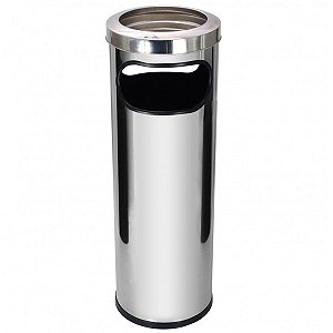 Cinzeiro Lixeira em Aço Inox com Aro Inox 30L - C18A