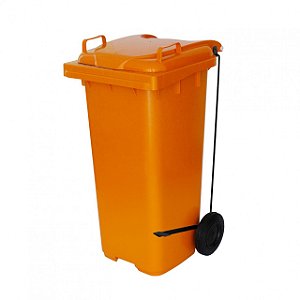 Carrinho Coletor de Lixo Com Pedal Lateral 120L - C120p1