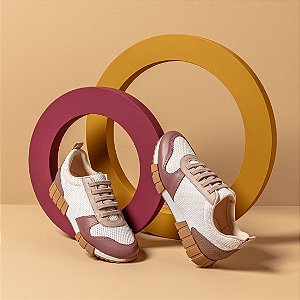 TENIS USAFLEX CASUAL AÇAI E BRANCO AF0806