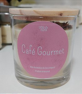 Vela Uma Maya de Café Gourmet 180g FLOWERS pavio de madeira