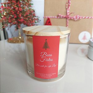Vela Aromática de Natal, 180g, Rótulo Vermelho