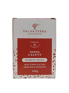 Shampoo Sólido Henna & Karité - Sal da Terra - 100g