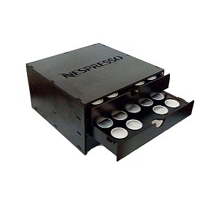 Porta Cápsulas de Café -  Nespresso - 3 Gavetas 72 cápsulas