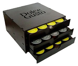 Porta Cápsulas de Café -  Dolce Gusto- 3 Gavetas 48 cápsulas