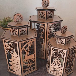 Trio de Lanternas Decorativas