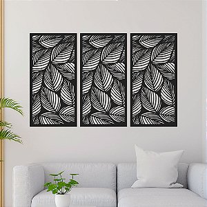 Conjunto de Painéis Decorativos - Folhas