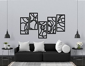 Conjunto de Painéis Decorativos - Composição de Círculos