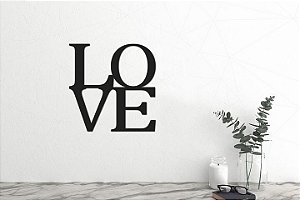 Placa - Decorativa - Escrita - Love
