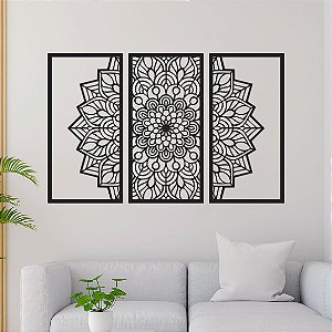 Conjunto de Painéis Decorativos - Mandala