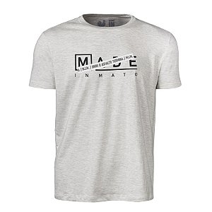 Camiseta Estampada Masculina Made in Mato Stripe Mescla