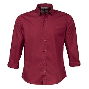 Camisa Masculina Lisa Manga Longa Made in Mato Marsala
