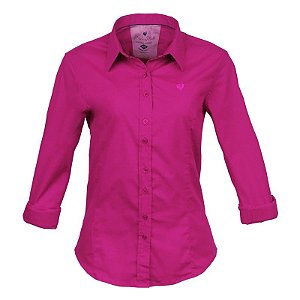 Camisa Feminina Básica Manga Longa Made in Mato Pink